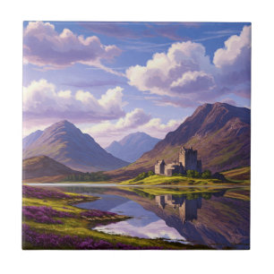 Scotland Scottish Highlands Castle Travel Ceramic Tile