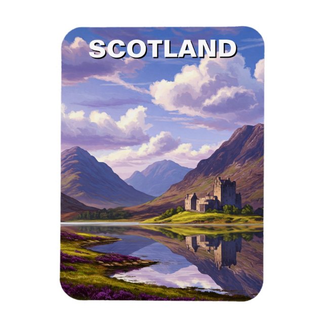Scotland Scottish Highlands Castle Travel Magnet (Vertical)