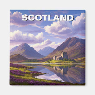 Scotland Scottish Highlands Castle Travel Magnet