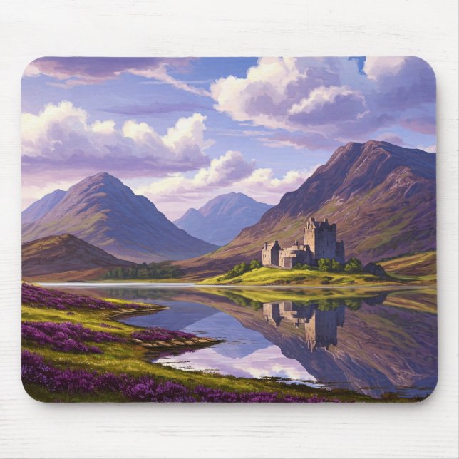 Scotland Scottish Highlands Castle Travel Mouse Pad (Front)
