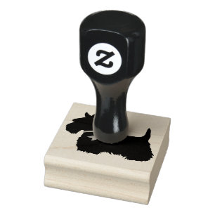 Scotland, Scottish Terrier, Black dog, die hard Rubber Stamp