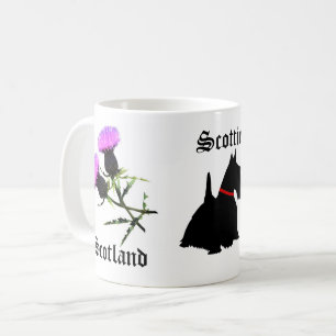Scotland Scottish terrier/Scottie, flower thistle Coffee Mug