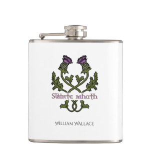 Scotland Scottish Thistle and Scots Gaelic Toast Hip Flask