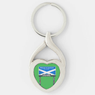 Scotland sign visit travel Scottish gift Key Ring
