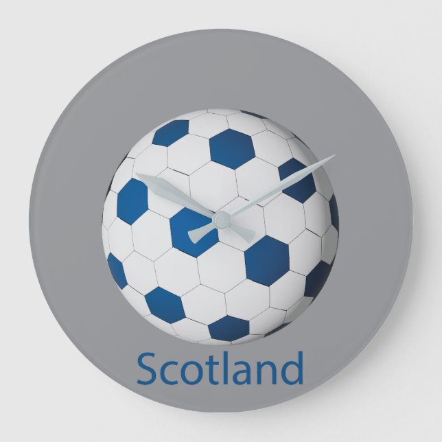 Scotland Soccer Large Clock (Front)