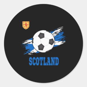 Scotland Soccer Scottish Footbyll Scots Futbol Classic Round Sticker