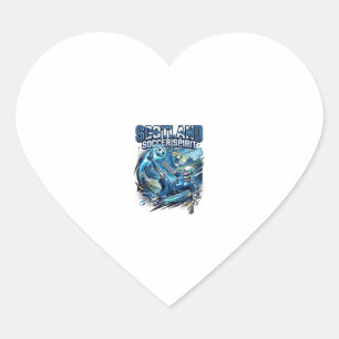 Scotland Soccer Spirit Skeleton Striker Nations Pr Heart Sticker