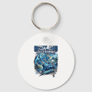 Scotland Soccer Spirit Skeleton Striker Nations Pr Key Ring