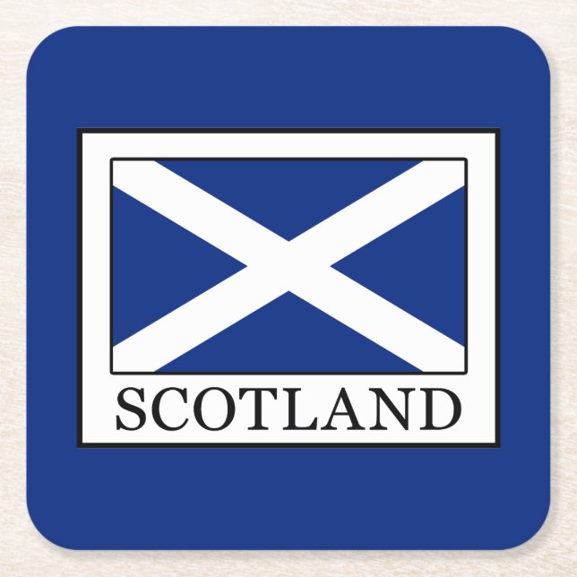 Scotland Square Paper Coaster (Front)