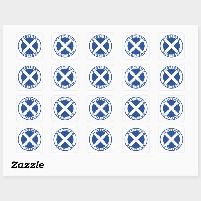 Scotland Square Sticker (Sheet)