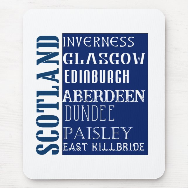 Scotland Subway Word Art Mouse Pad (Front)