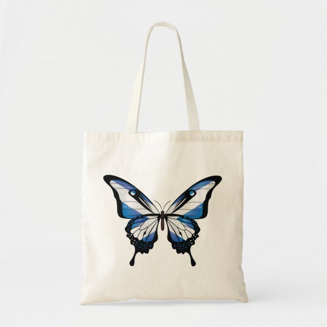 Scotland Swallowtail Butterfly Flag Tote Bag (Front)