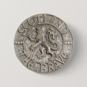 SCOTLAND THE BRAVE 6 CM ROUND BADGE