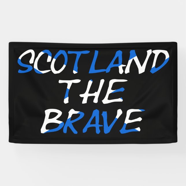 Scotland The Brave on Scottish Flag bnrcnt Banner (Horizontal)