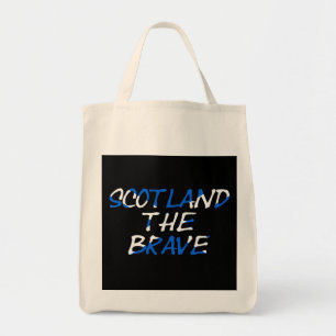 Scotland the brave on Scottish flag gtcnt Tote Bag