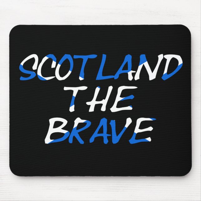 Scotland The Brave on Scottish Flag mpcnt Mouse Pad (Front)