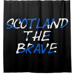 Scotland The Brave on Scottish Flag sccnt Shower Curtain