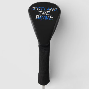 Scotland The Brave overlaid on Scottish Flag dccnt Golf Head Cover