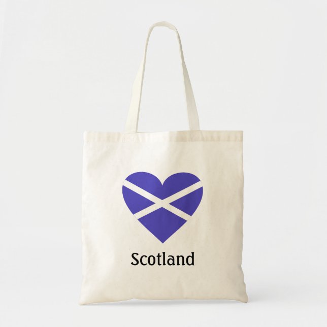 Scotland tote bag with heart -- version 2 (Front)