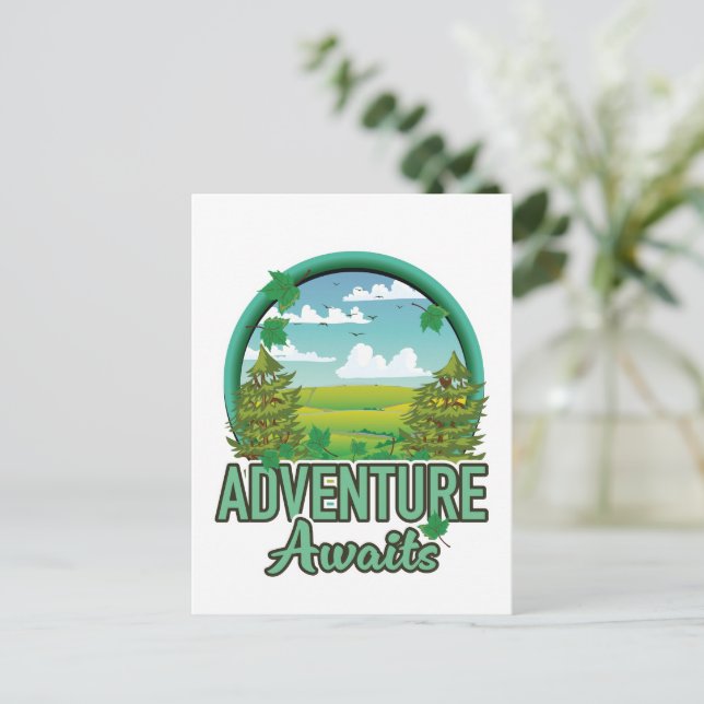 Scotland Travel logo Holiday Postcard (Standing Front)