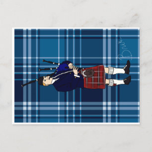Scotland travel-meet the piper postcard