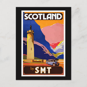 Scotland Travel Poster by SMT, Postcard