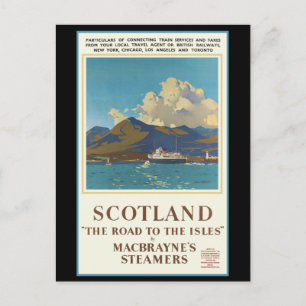 Scotland Travel Poster Postcard