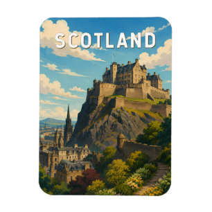 Scotland United Kingdom Illustration Travel Art Magnet