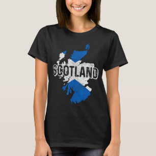 Scotland Vintage Scottish Flag Map Pride T-Shirt