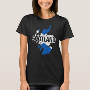 Scotland Vintage Scottish Flag Map Pride T-Shirt