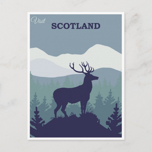 Scotland Vintage Scottish Landscape Travel Postcard (Front)