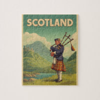Scotland Vintage Travel – Highland Bagpiper