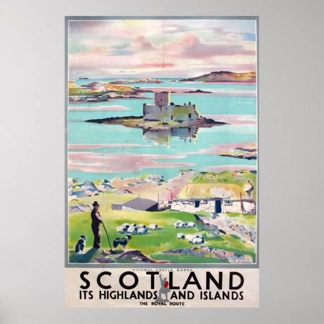Scotland vintage travel poster (Front)
