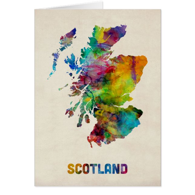 Scotland Watercolor Map (Front)