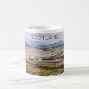 Scotland watercolour landscape coffee mug