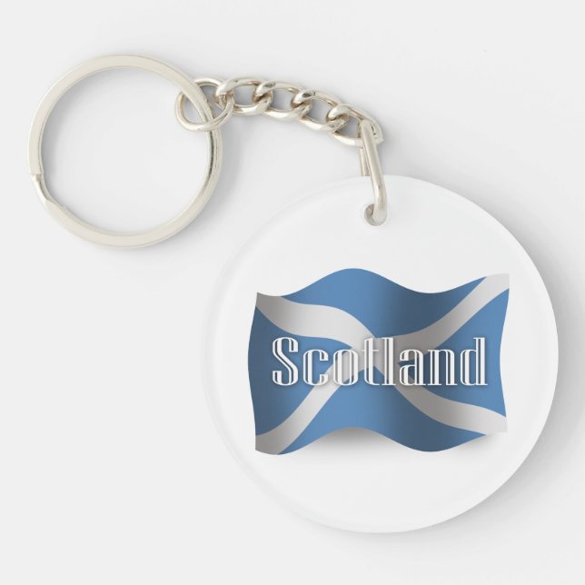 Scotland Waving Flag Key Ring (Front)