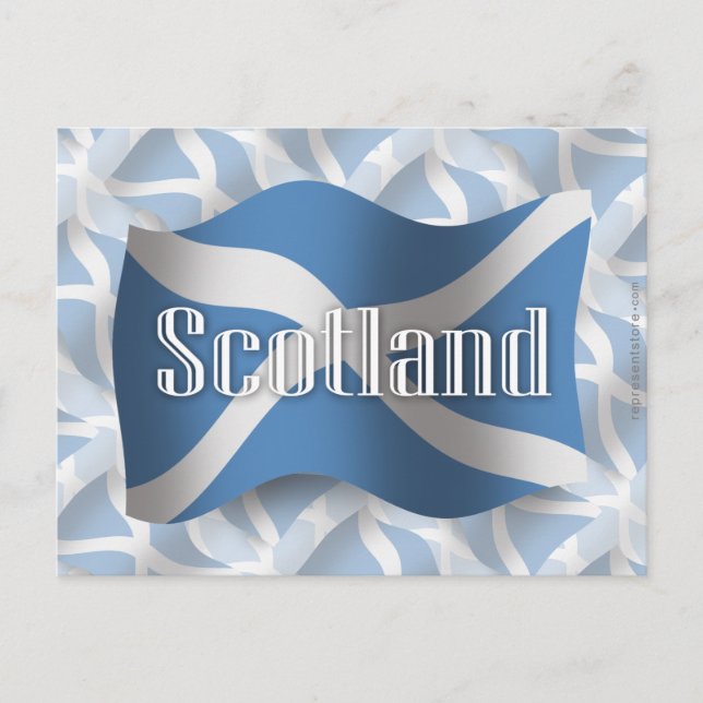 Scotland Waving Flag Postcard (Front)