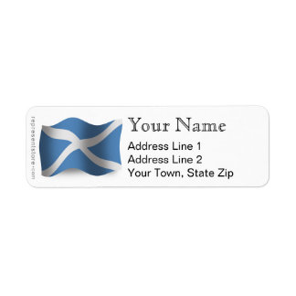 Scotland Waving Flag Return Address Label