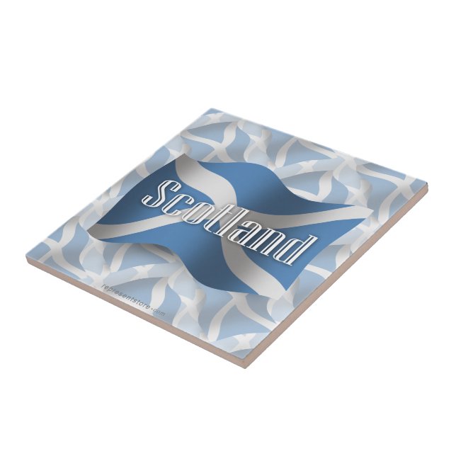 Scotland Waving Flag Tile (Side)