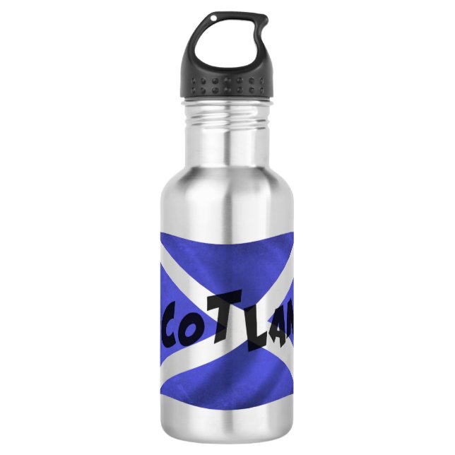 Scotland Wavy Flag 710 Ml Water Bottle (Front)