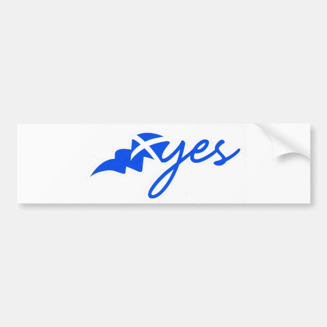 scotland yes bumper sticker (Front)
