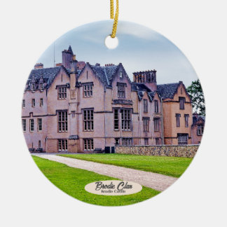 Scotland's Brodie Castle Tartan Christmas Gift Ceramic Ornament