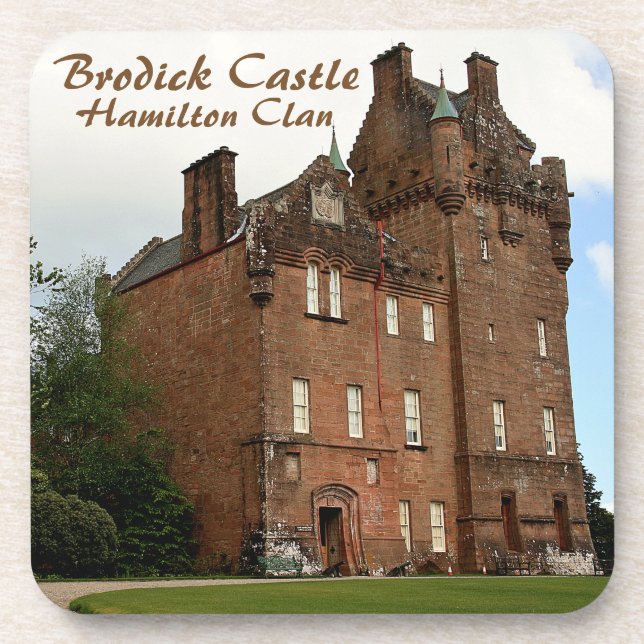 Scotland's Elegant Brodick Castle – Hamilton Clan Coaster (Front)