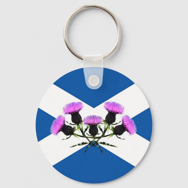 Scotland's flower, thistle key ring (Front)