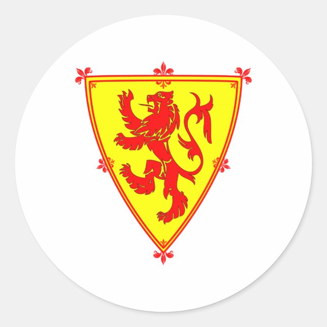Scotland's Lion Rampant Classic Round Sticker (Front)