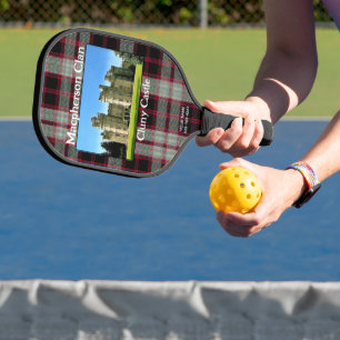Scotland's Macpherson Clan's Cluny Castle Tartan Pickleball Paddle