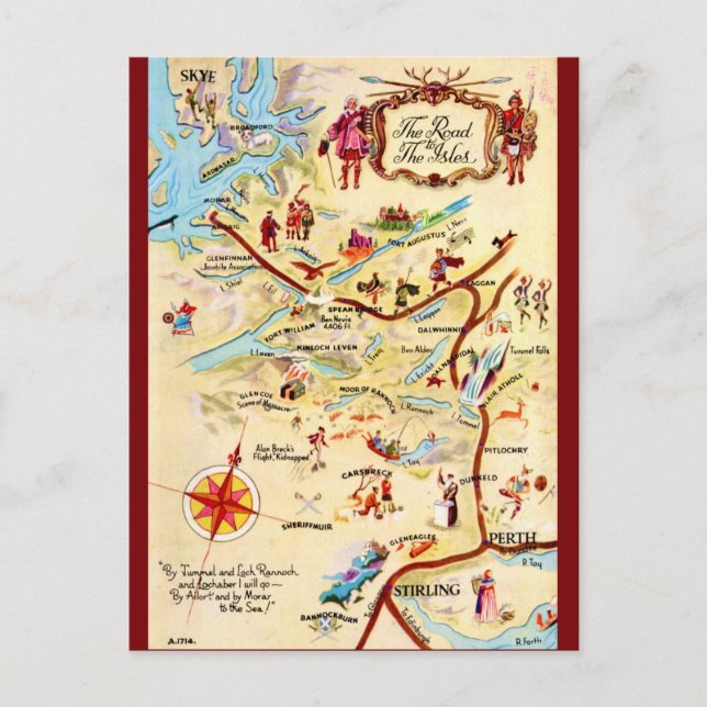 Scotland's Road to the Isles Postcard (Front)