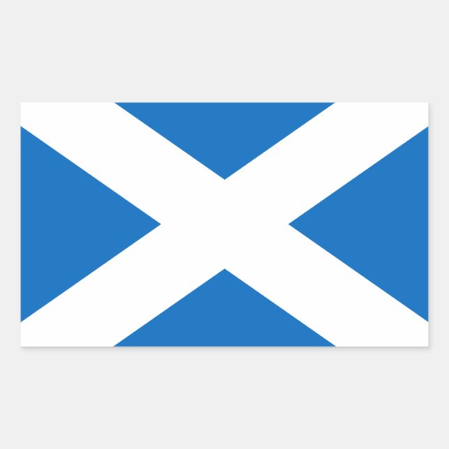 Scotland's Saltire,Scottish Flag (Official Color) Rectangular Sticker (Front)