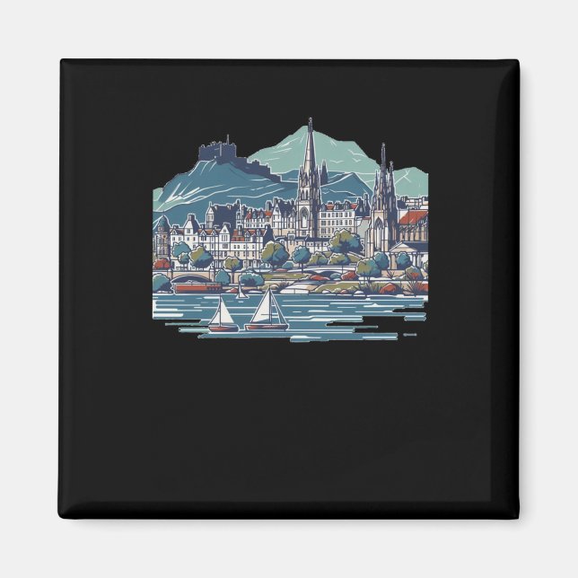 Scotland's Stunning 3d Sketch Isle Of Skye  Magnet (Front)