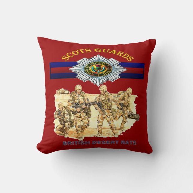 Scots Guards British Desert Rats Cushion. Cushion (Front)